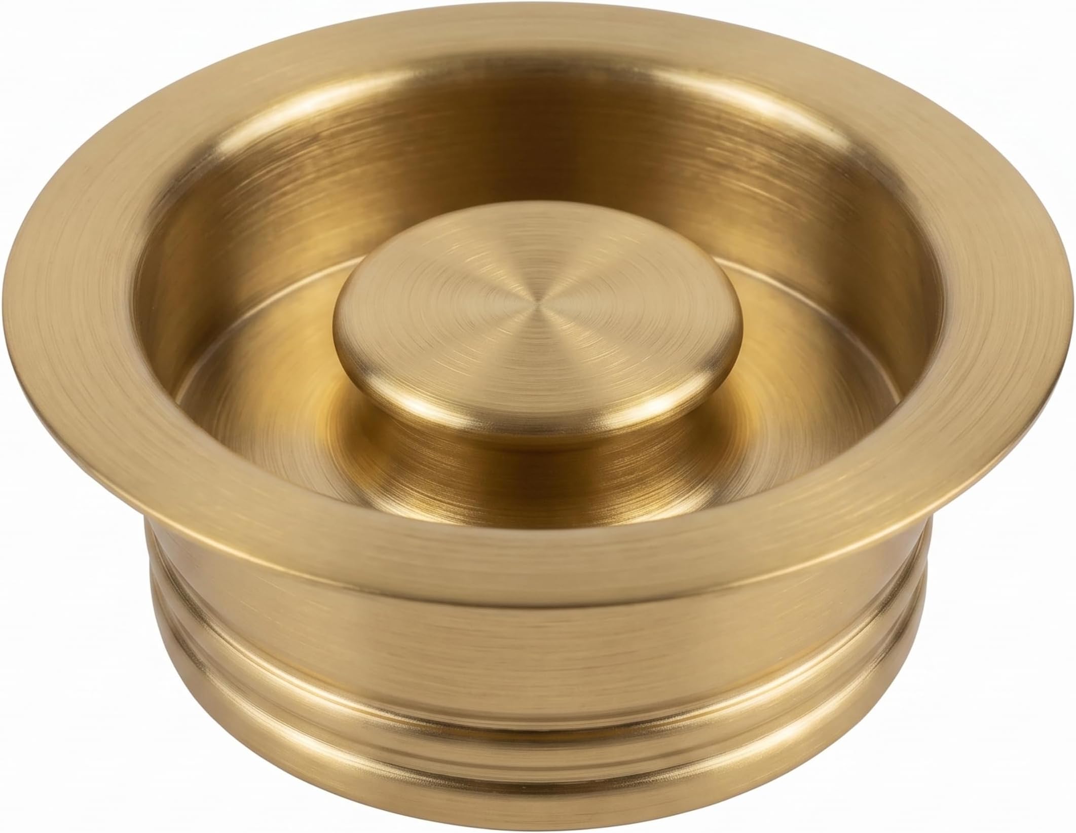 LQS Kitchen Sink Garbage Disposal Flange and Sink Stopper, fit 3-1/2 Inch Standard Sink Drain Hole Color Golden