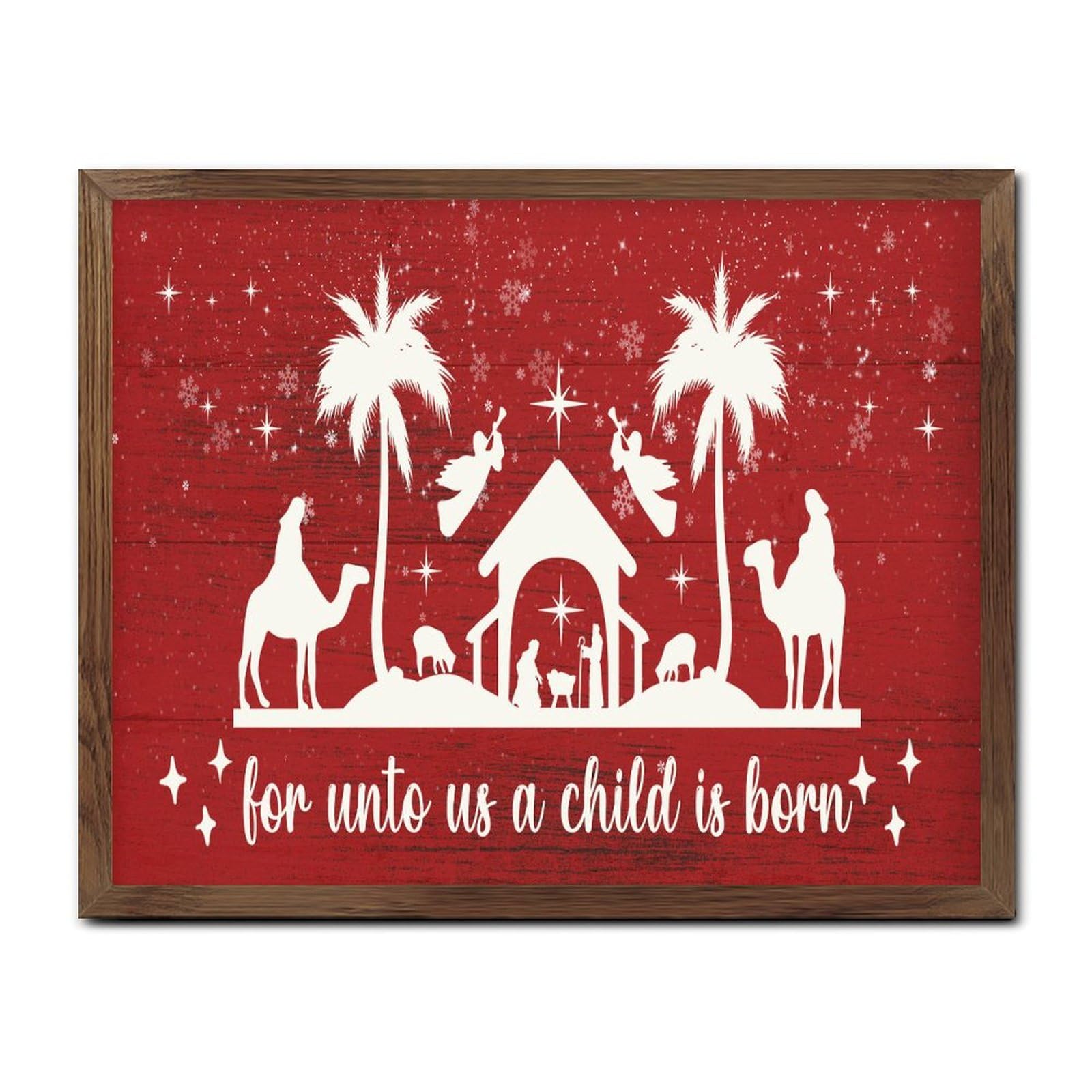 Panneau en bois Merry Christmas cadre mural 40x50 cm decoration Noel retro