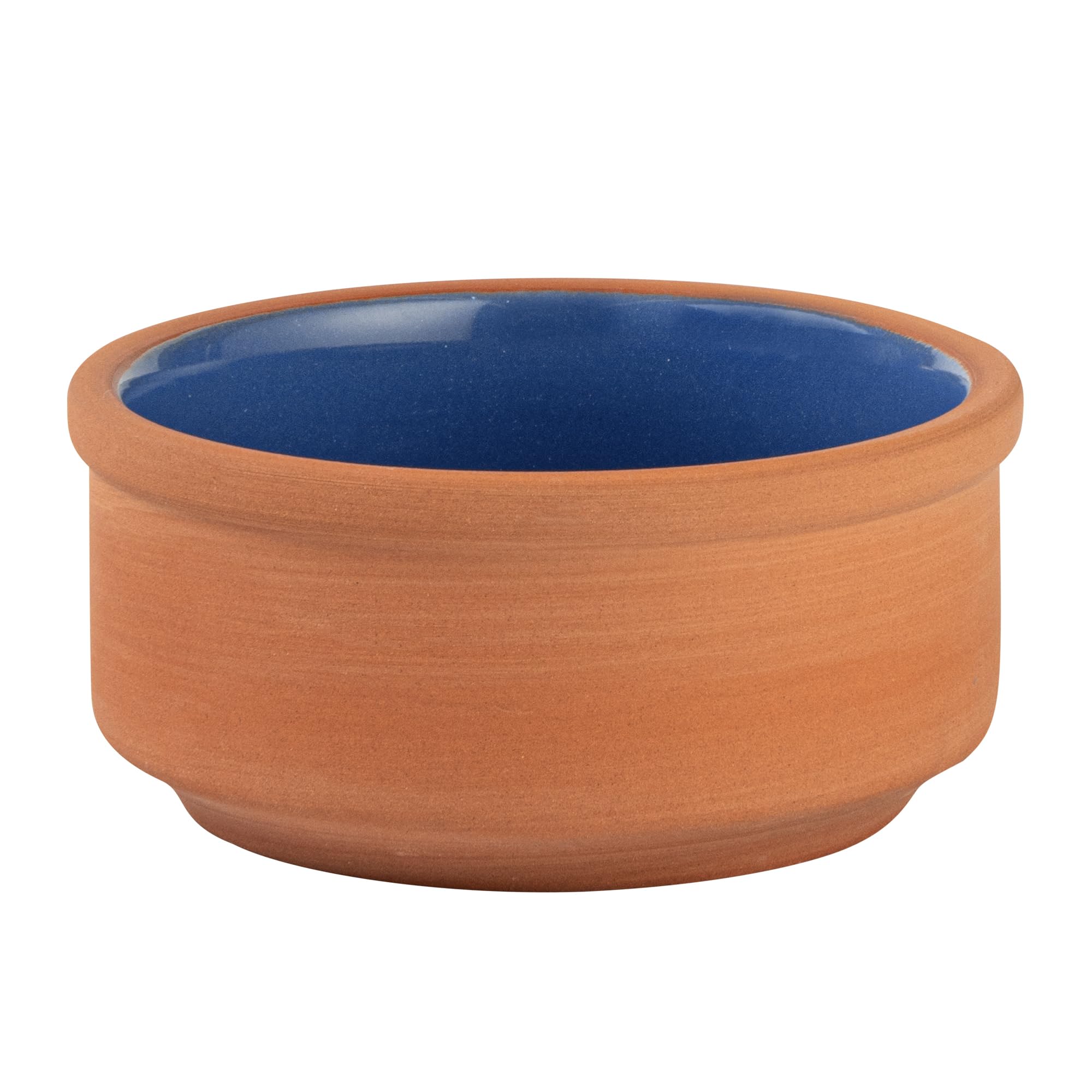 Restaurantware -Terra Tek - Cazuelas in terracotta, 76,5 g, 10 pentole in argilla smaltata blu per cucinare, pronte per il forno, microonde, pentole in terracotta, lavabili in lavastoviglie, per