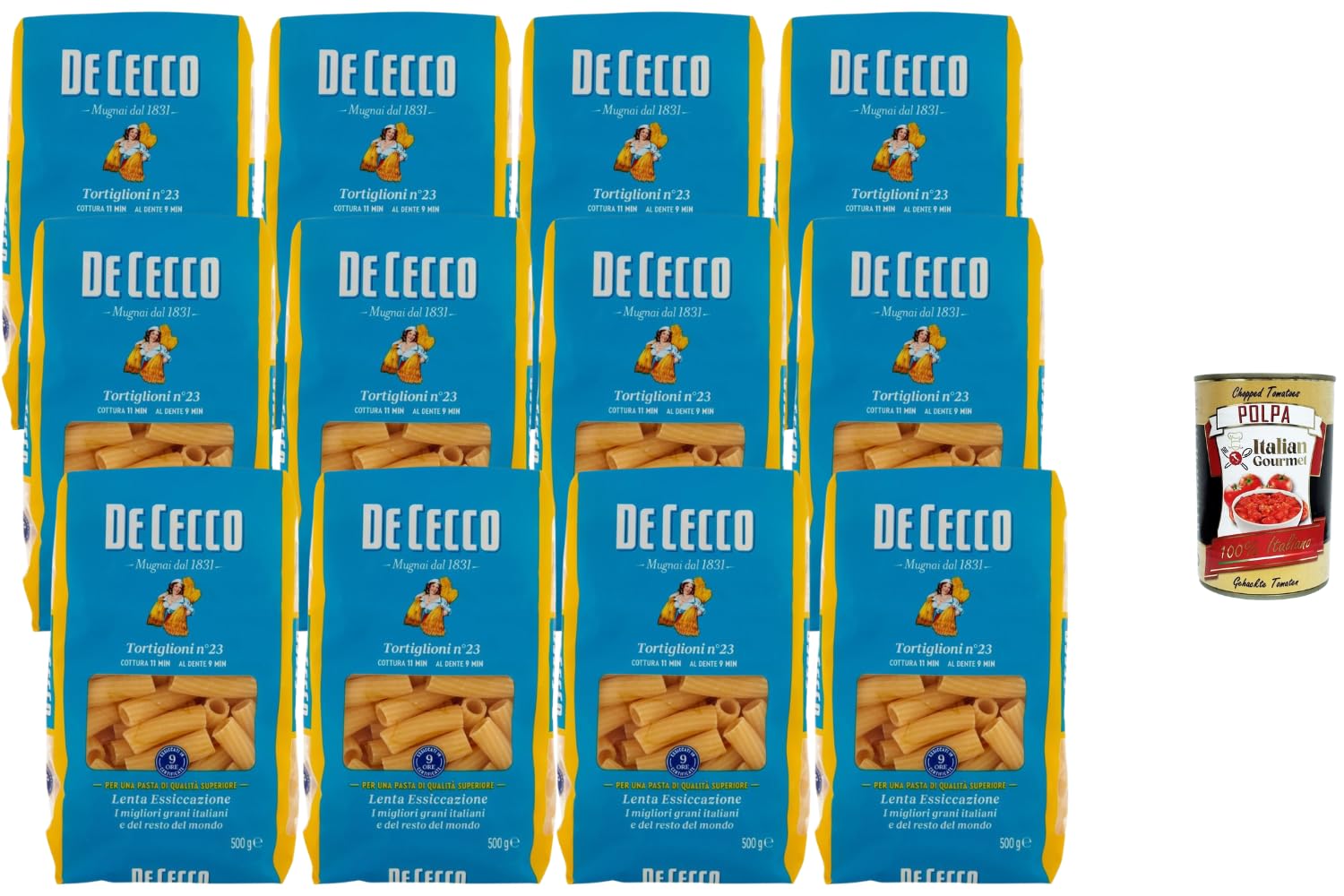 Italian Gourmet Tortiglioni N°23 12 x 500g + Polpa offerte