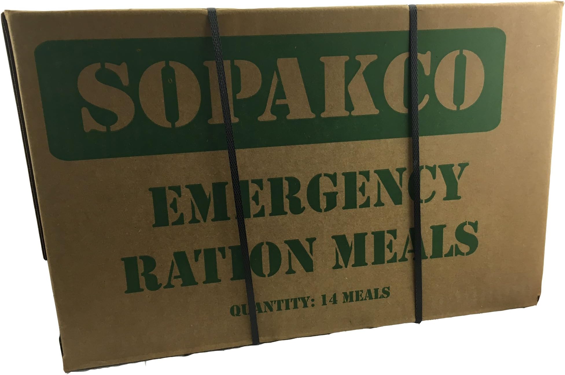 Case of 14 SOPAKCO Sure-Pak MRE Reduced Sodium Emergency Ration Meals - Ready to Eat Factory Sealed and Banded