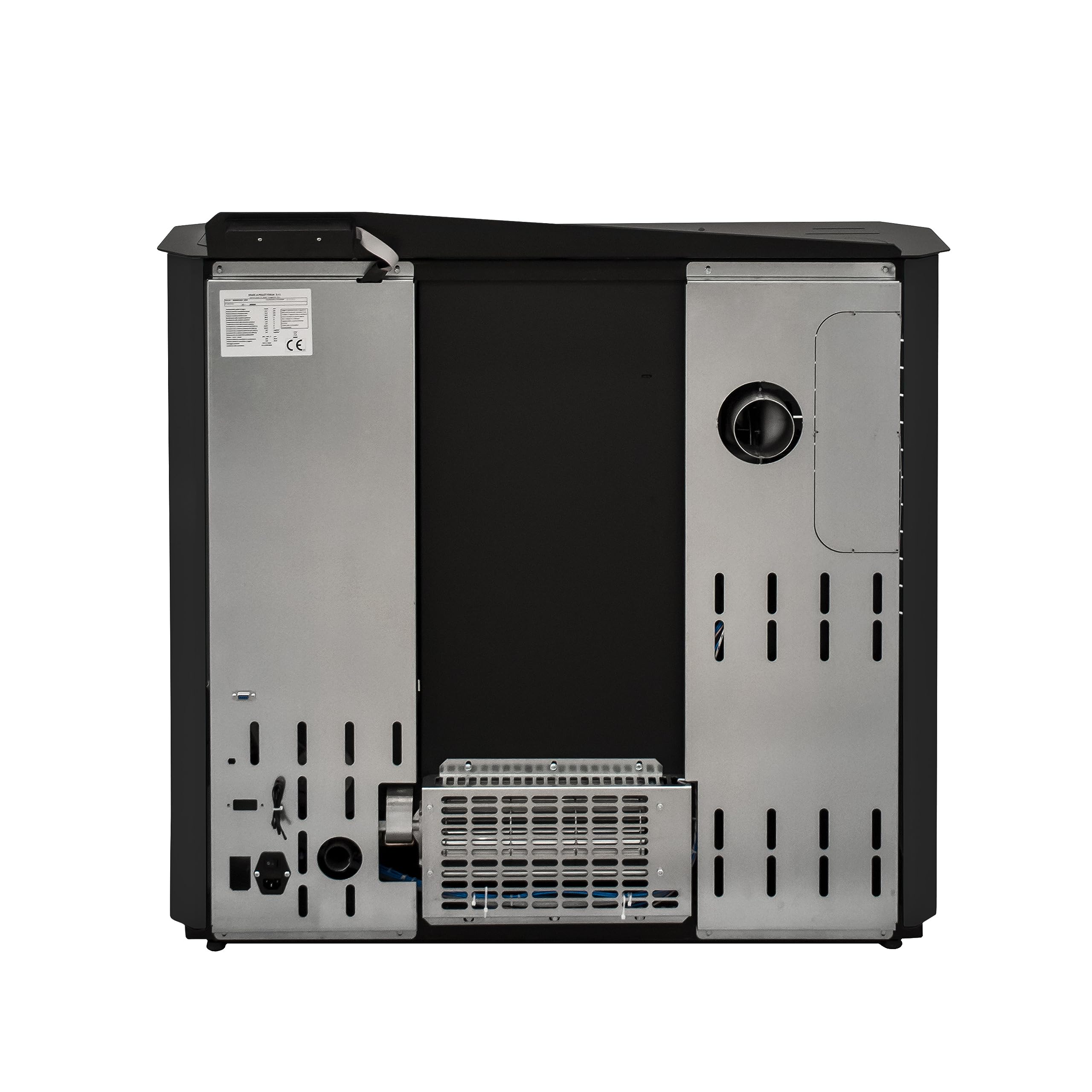 STUFE A PELLET ITALIA – Marmolada 14 kW Canalizado – Eficiencia 92%, Calentadores 130 m², 5 velocidades y potencias, Autonomía 19 h, Programable, Garantía 24 meses, Negro, CANALISÉ