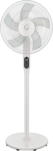 Genesis Ventilador de soporte de CC de alta velocidad de 16 pulgadas con tecnología súper silenciosa y control remoto