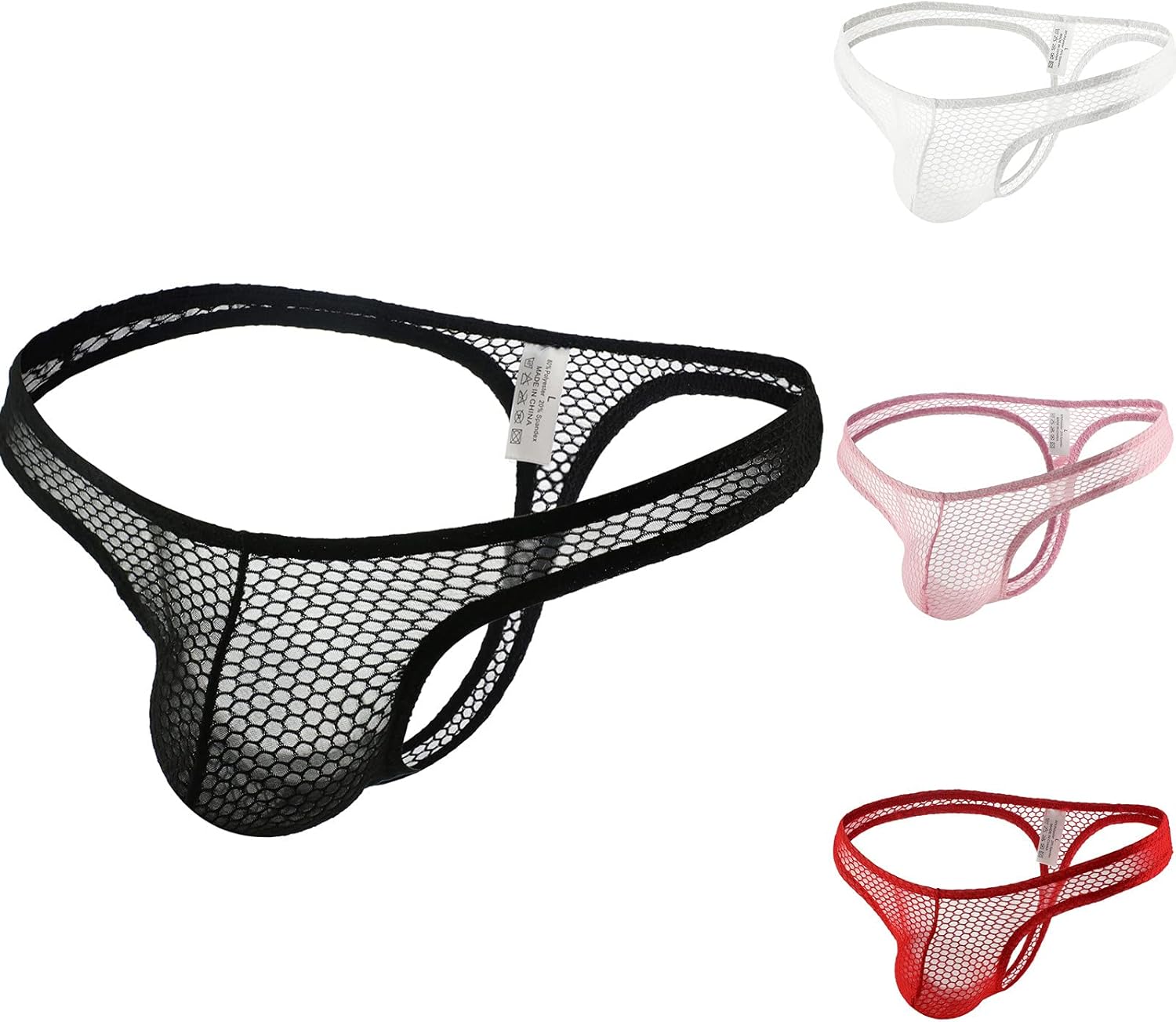 Sousvêtements sexy en dentelle transparente pour homme String Sousvêtements AC22