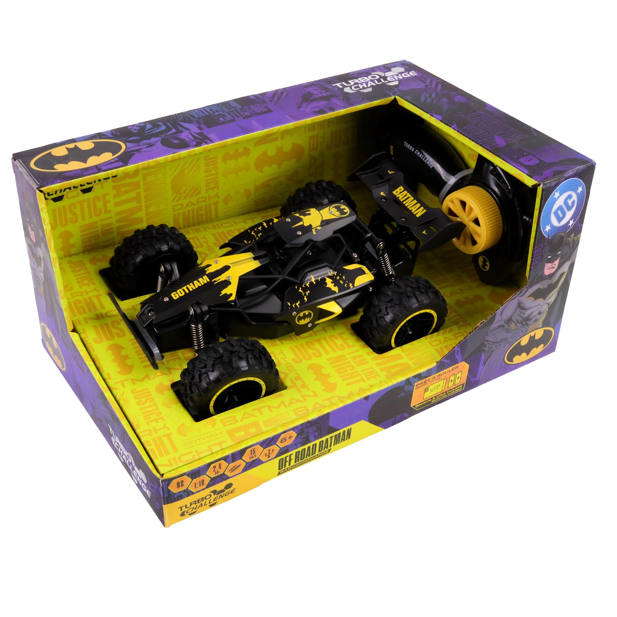 TURBO CHALLENGE - Buggy Iron Batman - Licence Officielle DC Batman
