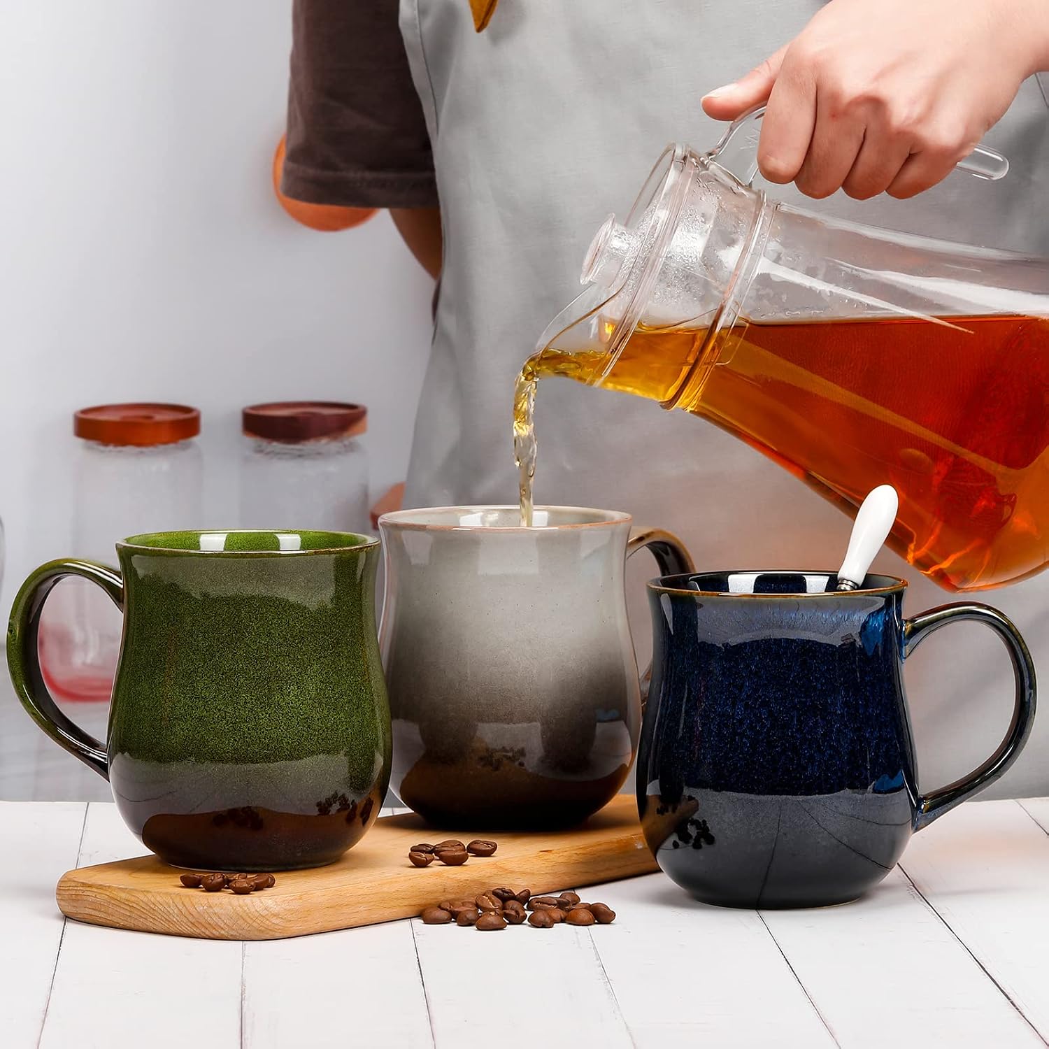 SECELES 500ml Large Ceramic Coffee Mug with Big Handle - Image 5
