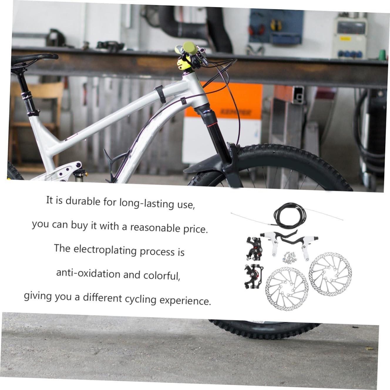 Abaodam Pastillas de Freno para Bicicleta de Montaña y Carretera de Freno de Disco Duraderas con Diseño Alta Resistencia Buena Disipación Térmica Compatibles y Traseros