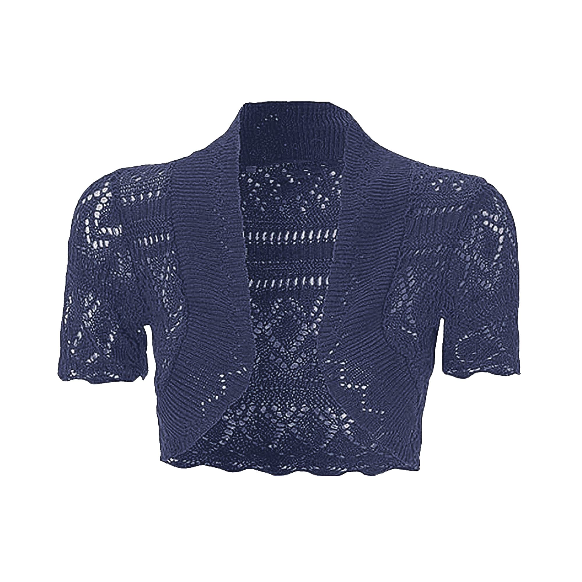 Gal Moda | Little Girl Short Sleeve Cardigan Shrugs in Knitted Pointelle | Cardigan Sweater Elegant Shrugs for Kids