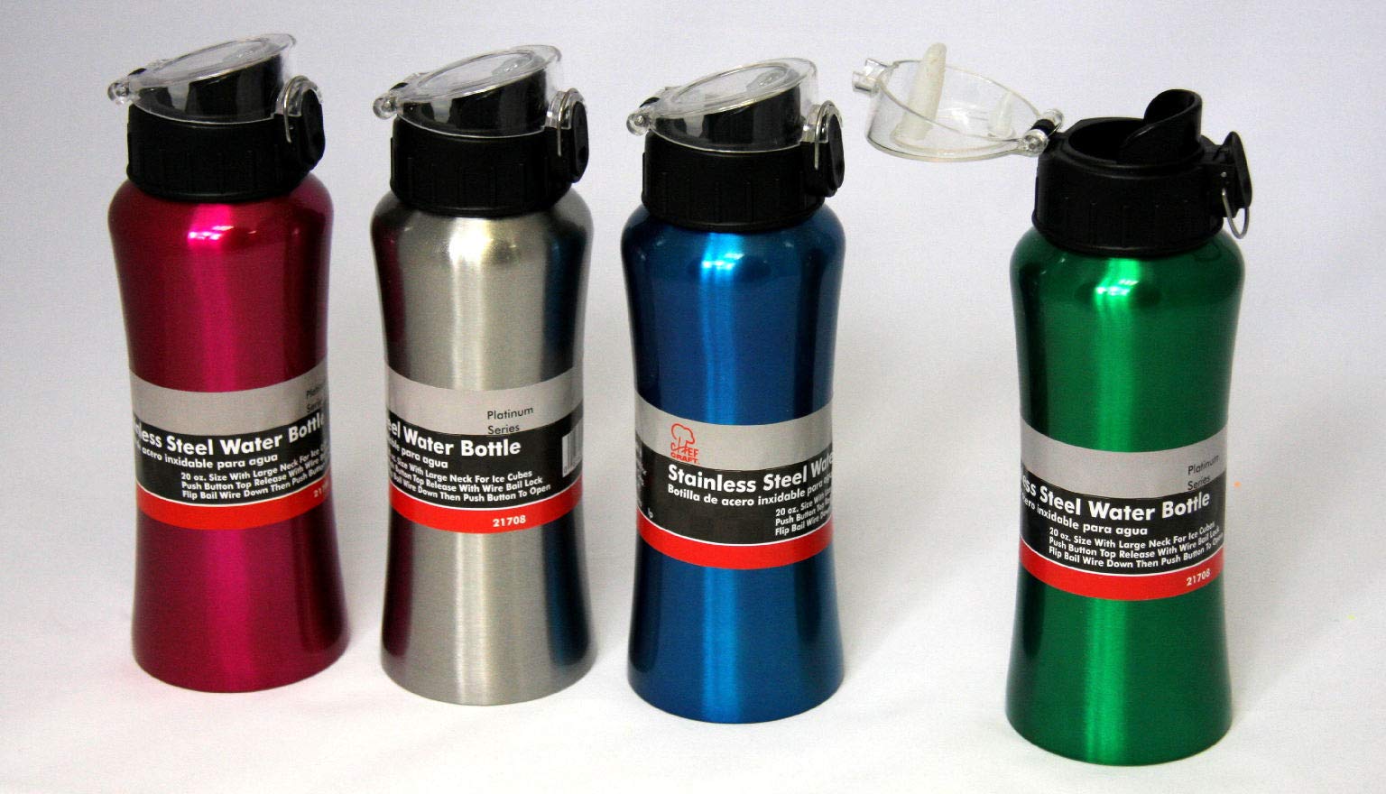Wholesale Stainless Steel Water Bottle - Flip Top 24x 5 95