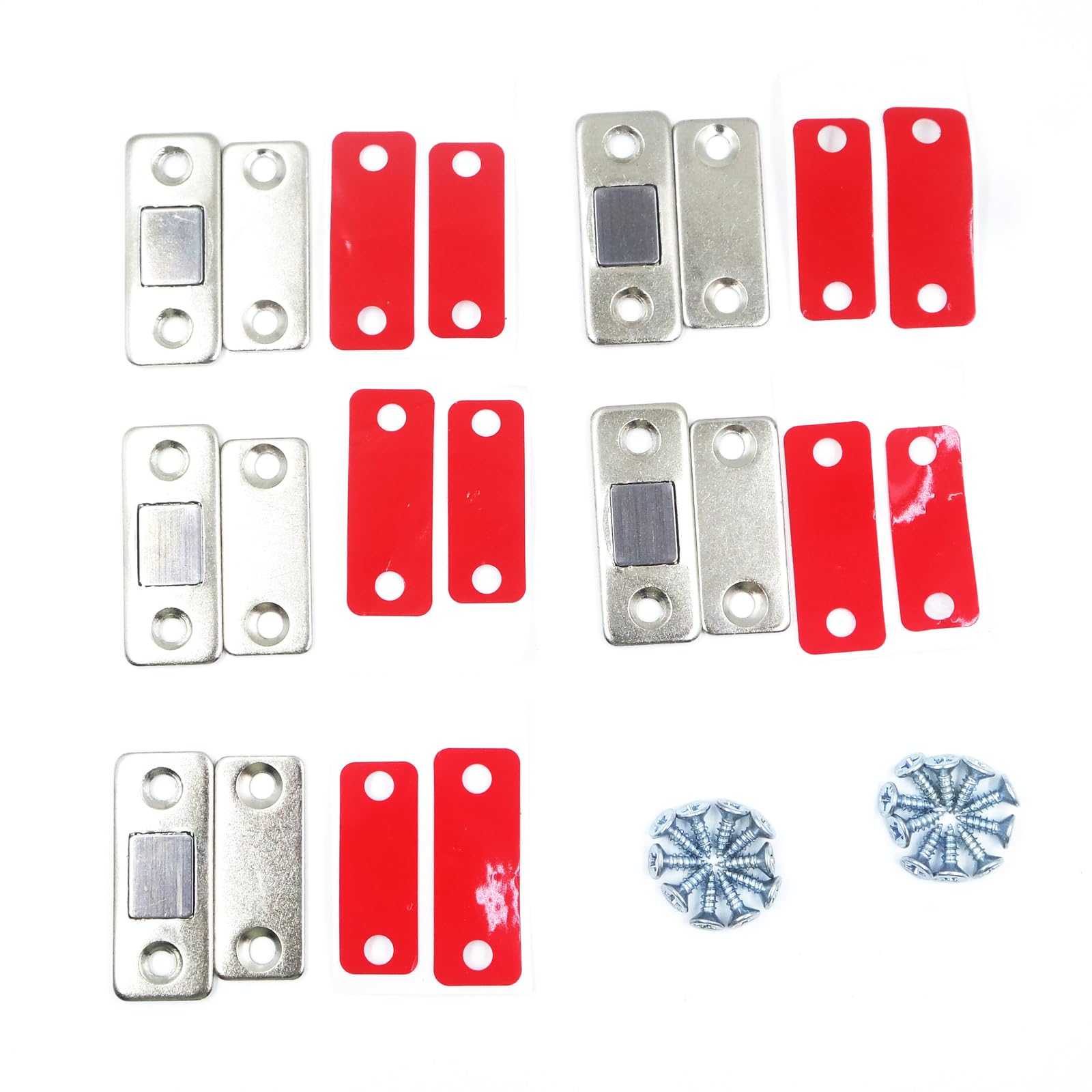 5 Pack Yuette Ultra-Thin Magnetic Door Stopper,Adhesive Drawer Magnetic Latch Invisible Magnetic Lock