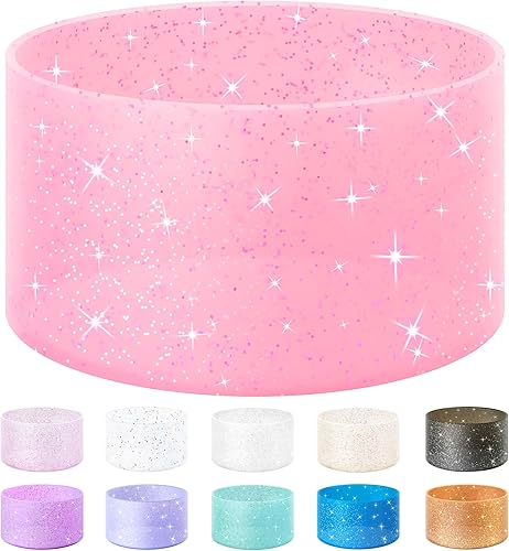 Vmini Funda protectora de silicona con purpurina, compatible con vaso Stanley de 20 a 40 onzas y botella de agua Hydro Flask de 12 a 24 onzas y más