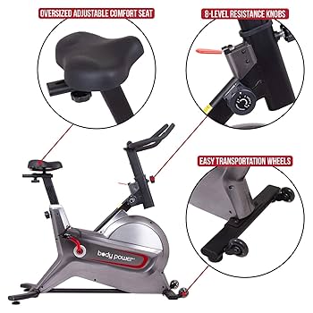 Amazon.com: Body Power Deluxe Indoor Cycle Trainer with