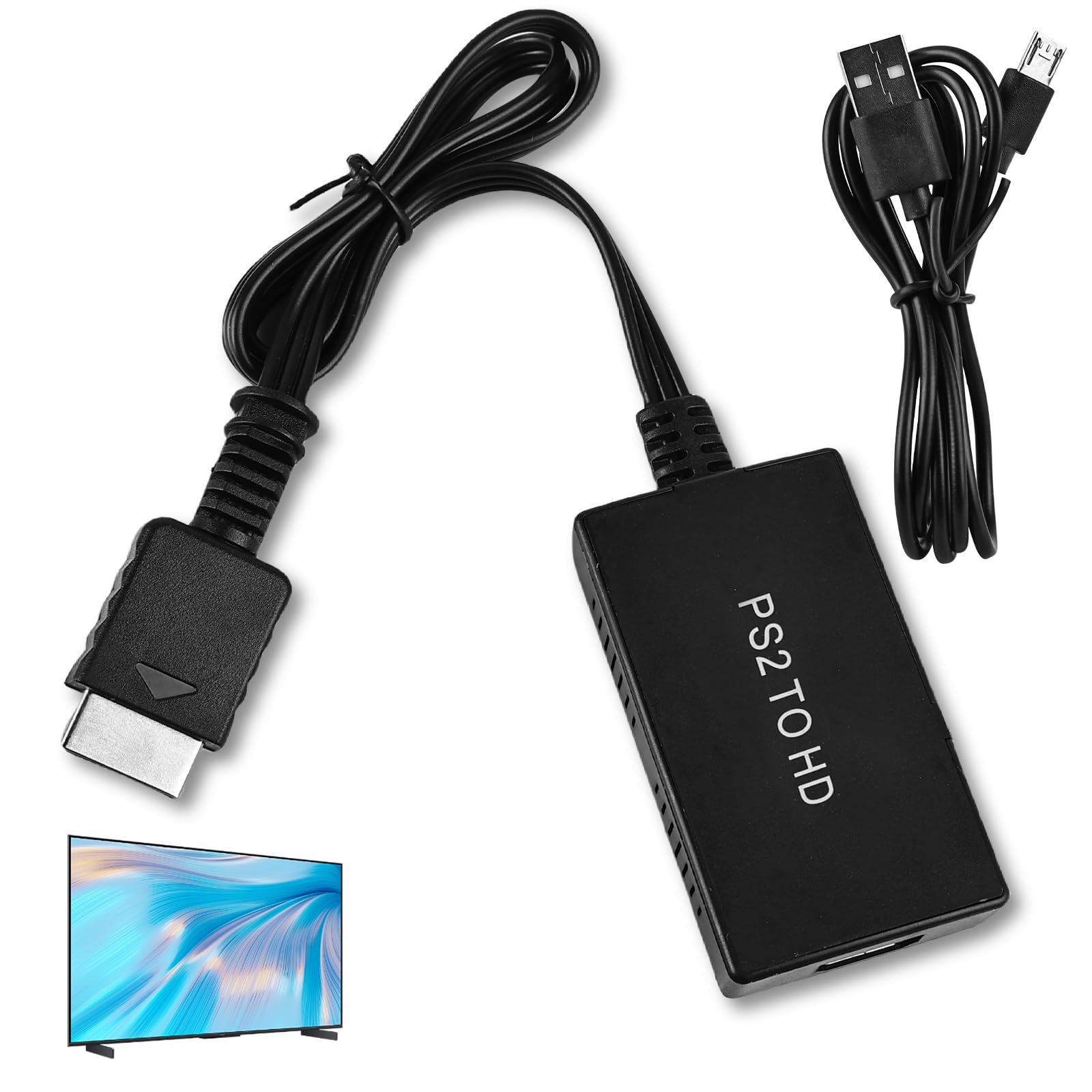 Adattatore Convertitore PS2 To HDMI – Cavo HD Con Alimentazione USB – Nuovo