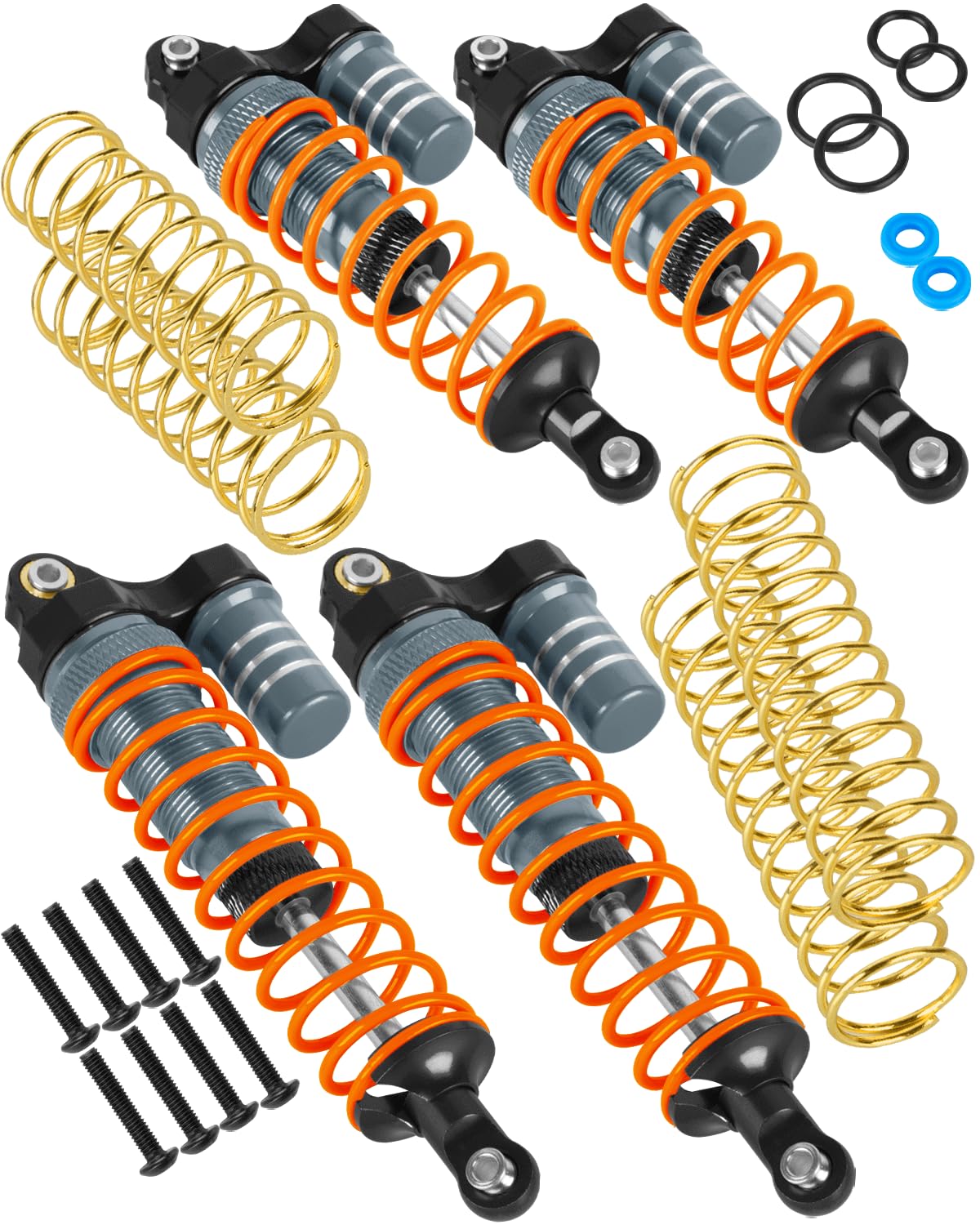 RCHuiWow RC Shocks Absorber Upgrades Part for 1/10 Slash 4x4/2WD(VXL),Rustler 4x4/2WD(VXL),Stampede 4x4/2WD(VXL),Bandit 4x4/2WD(VXL) 4WD 2WD RC Car,