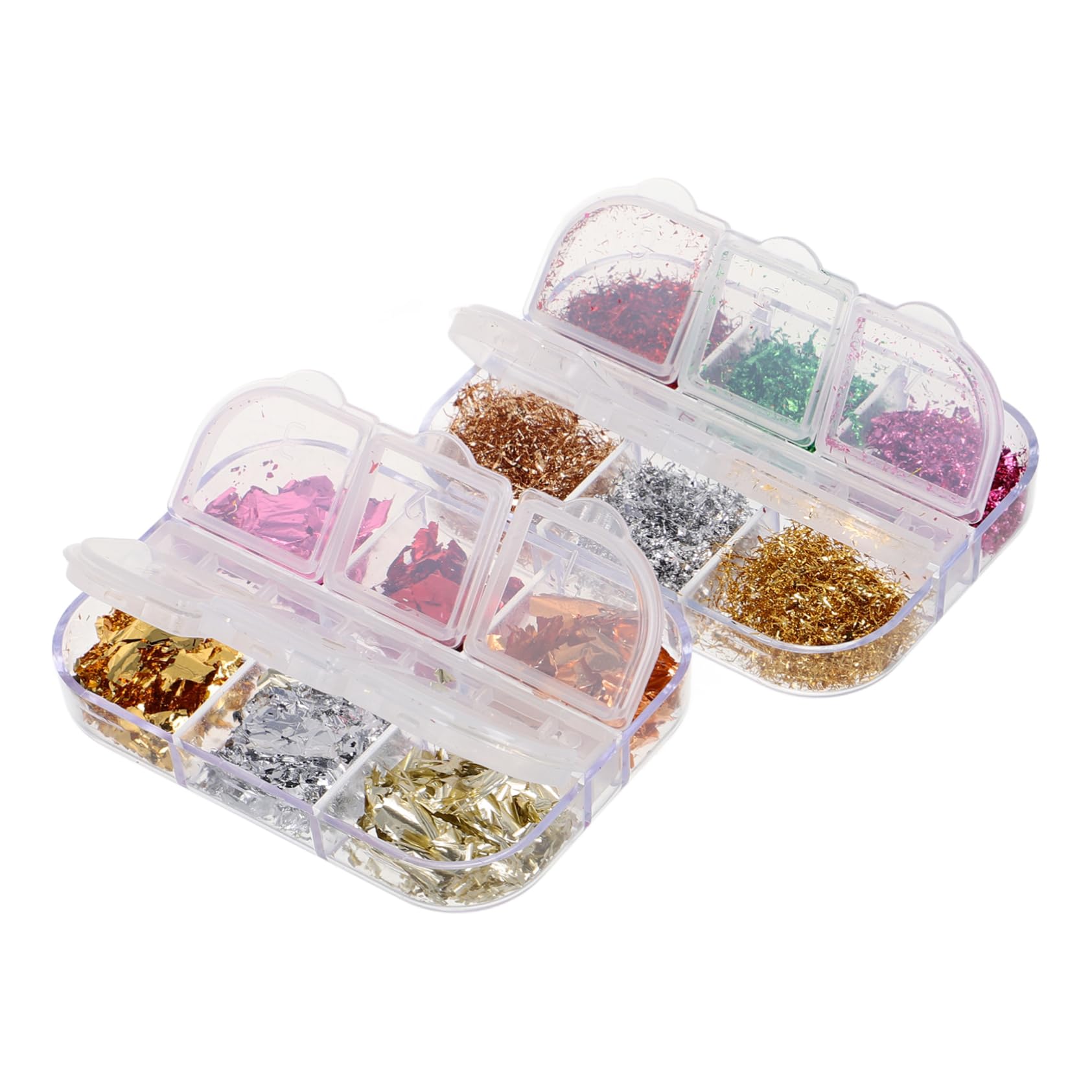 HAPINARY 2 Boxes Nail Art Foil Nail Flakes Holographic Nail Foil Flakes Nail Foil Flakes Nail Salon Supplies Foil for Nails Nail Sequins Nail Art Flakes Nail Glitter