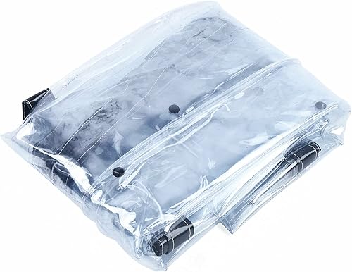 TFCFL Toldo de PVC transparente de 810131620 pies, cortina corredera impermeable de PVC transparente, toldo deslizante para patio (8 x 8 pies8.2 x