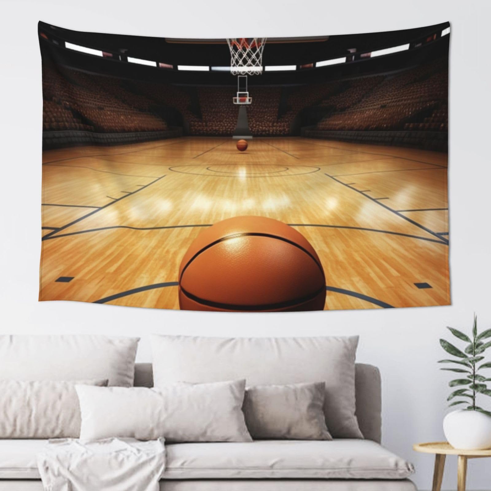FodPand Basketball Tapestry for Bedroom Aesthetic, Wall Hanging Tapestries Art Decor Backdrop Wall Tapestry for Dorm Living Room Funny Poster Party Banner Background 40" X 60"