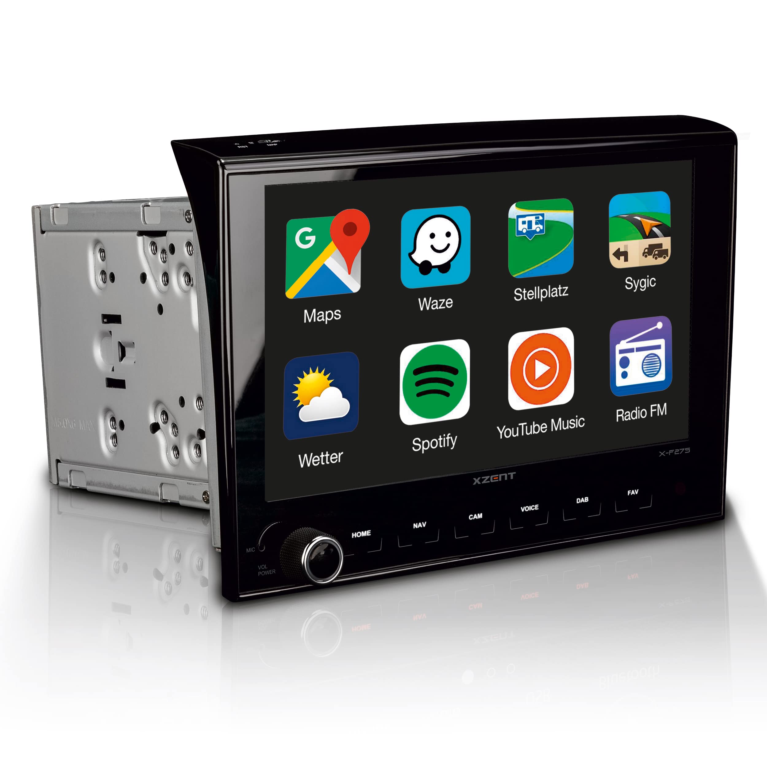 X-F275 – 8 Zoll Multimedia Receiver kompatibel mit FIAT Ducato | Mediencenter kompatibel mit Fiat Ducato, 20,3 cm Touchscreen, Apple CarPlay & Android Auto, DAB+, Reisemobil-Navi optional