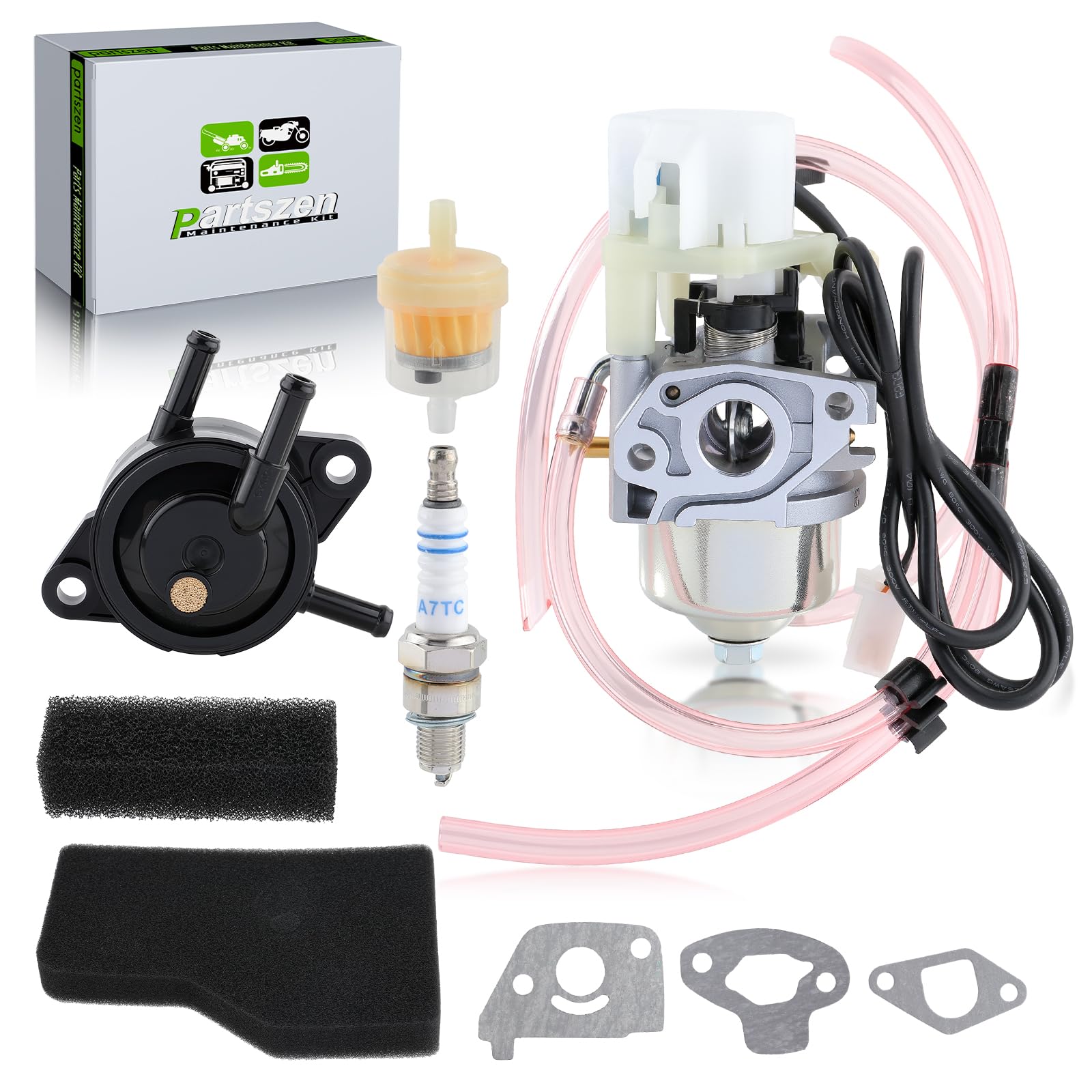 partszen 16100-Z0D-D03 Carburetor Fuel Pump Kit for Honda EU2000i EB2000i EU2000iK1 EU2000iT1 Generator Carb 16100 Z0D D01 with Tune-up Parts Air Fuel