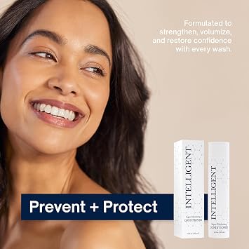 INTELLIGENT Super Volumizing Hair Loss Conditioner - Strengthens Weakened Hair and Maximizes Volume | All Hair Types for Men and Women | 10 fl oz (290 ml)