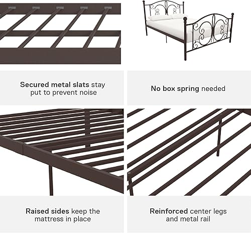 Miniatura 46 de DHP Bombay - Cama de metal Blanco,bronce