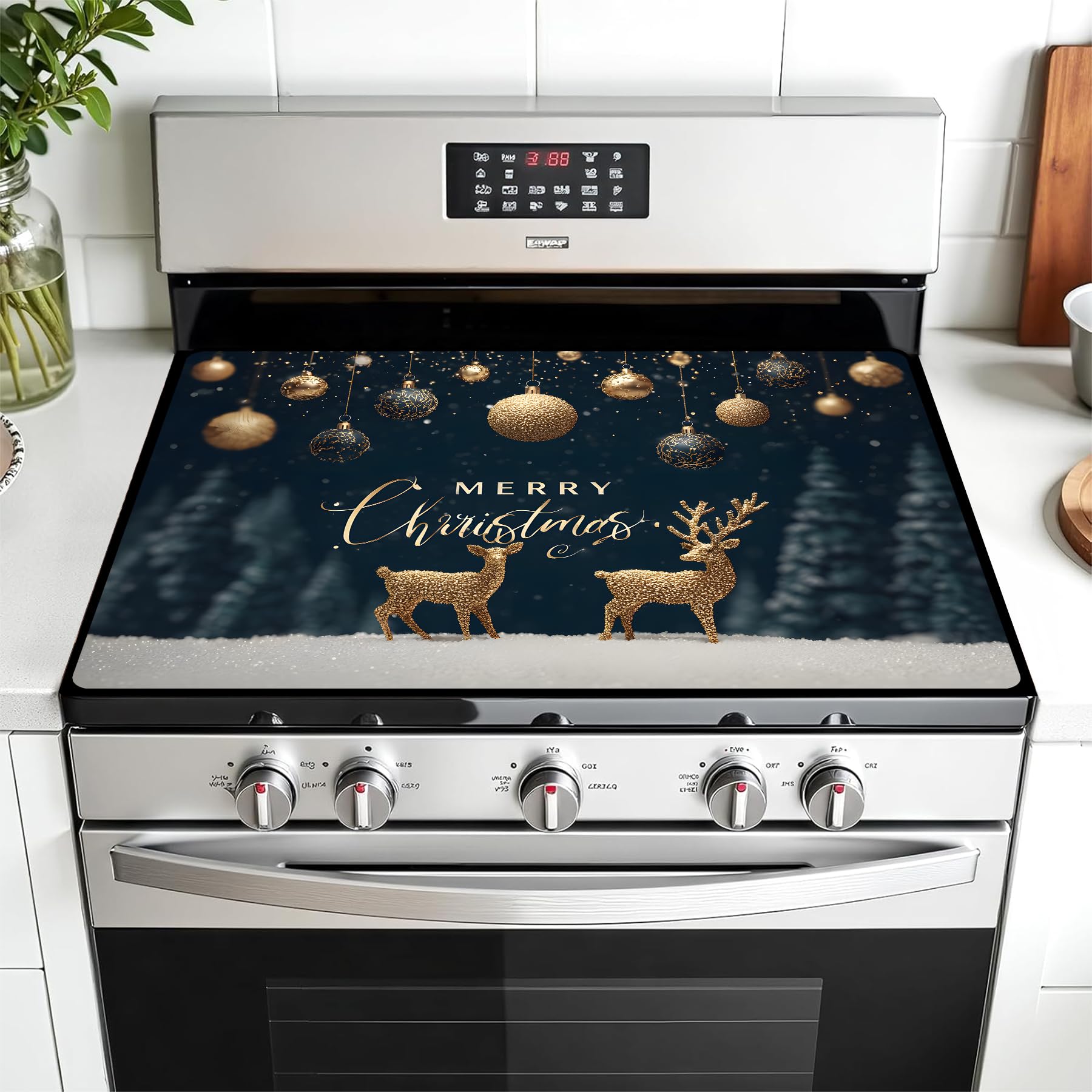 Stove Top Cover for Electric Stove, Glass Cooktop Mat, 28 x 20 Inch