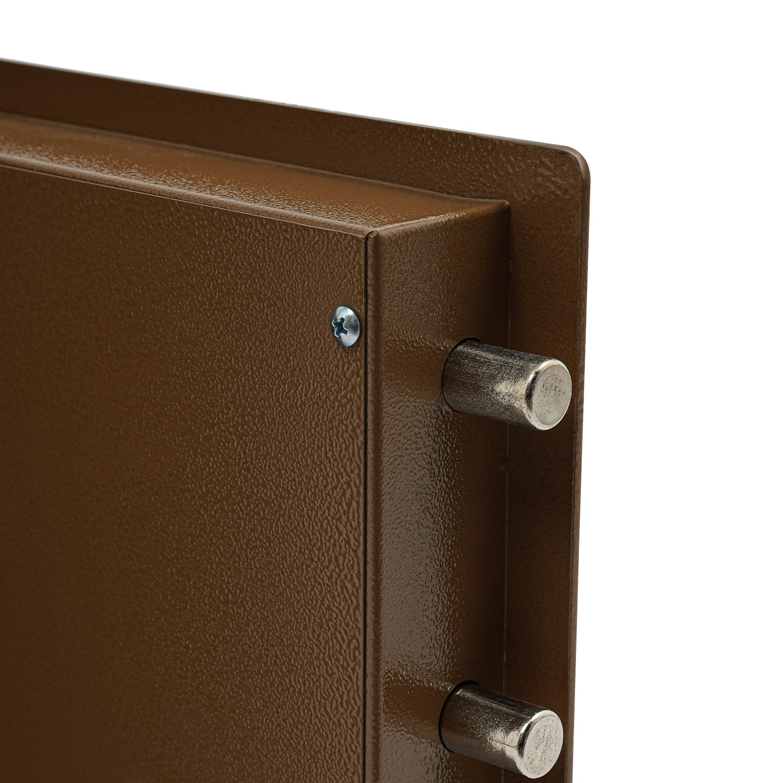 Cassaforte Biometrica 45 L Cassaforte di sicurezza con impronte digitali in acciaio, ripiano rimovibile, chiave di emergenza inclusa, 16 impronte per casa e ufficio (caffè dorato)