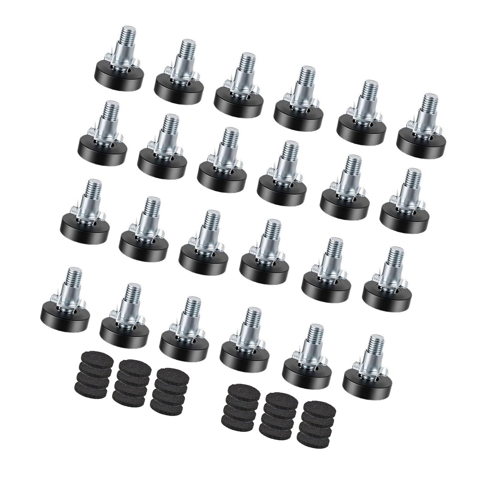 12pcs Threaded Adjustable Leveling Feet Not Marring Furniture Leveling Feet for Furniture Stability on Uneven Surfaces Screw in Table