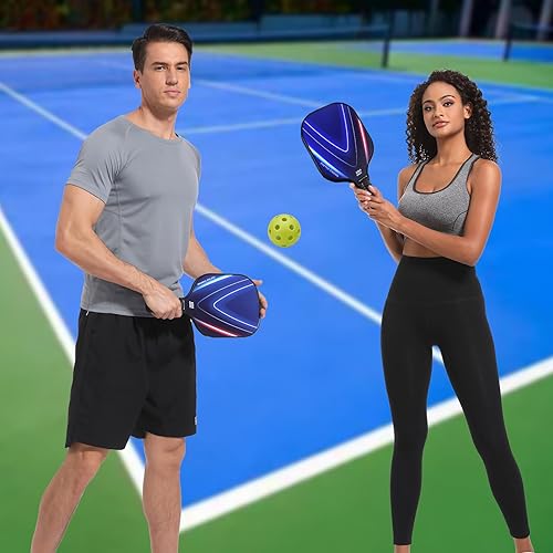 Juego de 2 paletas, 4 bolas de pickleball 2024, toallas de enfriamiento, banda para el sudor y mochila de pickleball, kit de jugador principiante y