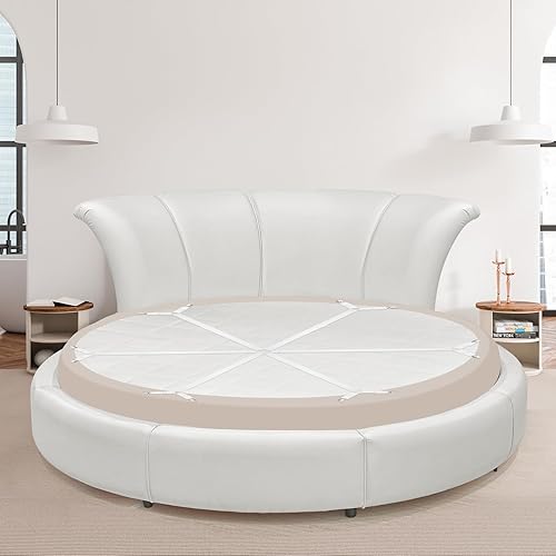 Miniatura 2 de Bouiexye Sujetadores de sábanas ajustables, correas elásticas para sábanas de cama de 6 vías, clips de hojas cruzadas para cama matrimonial, Queen,