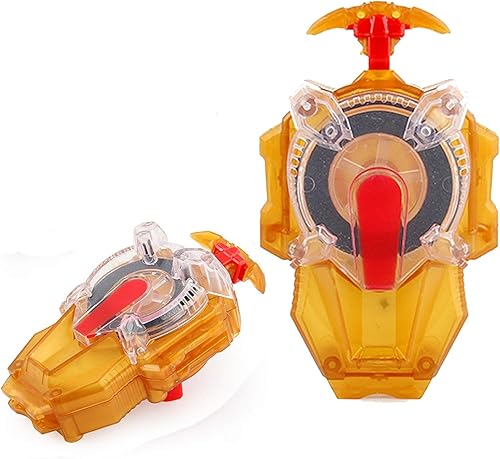 Miniatura 2 de Battling Bey Burst Sparking Launcher and Grip, Battle Gyro Burst Grip y Light Sparking String Launcher Right Spin Top (dorado)