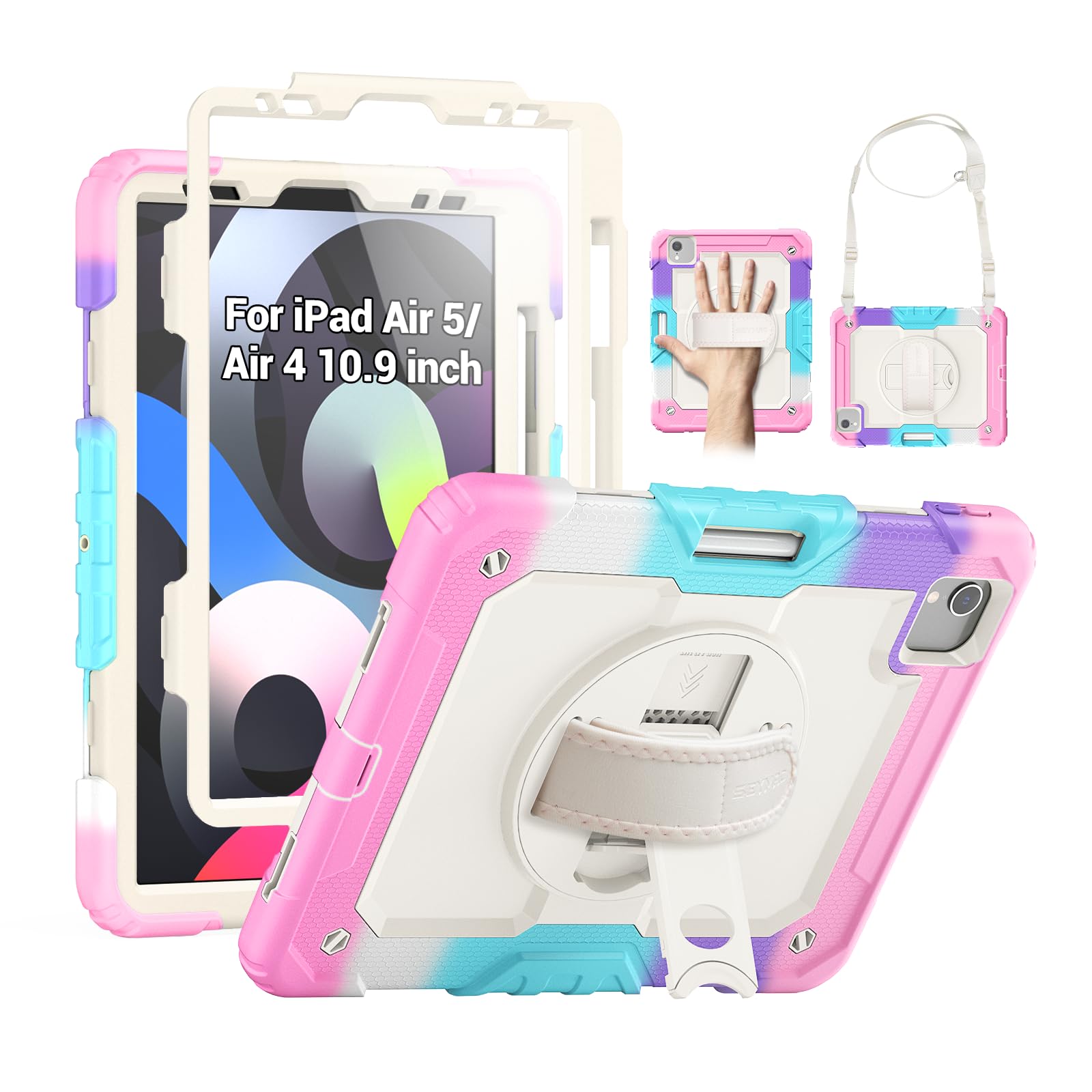 SEYMAC Case for iPad Air 5th/4th Generation 10.9 Inch, Black — Amazon image 20