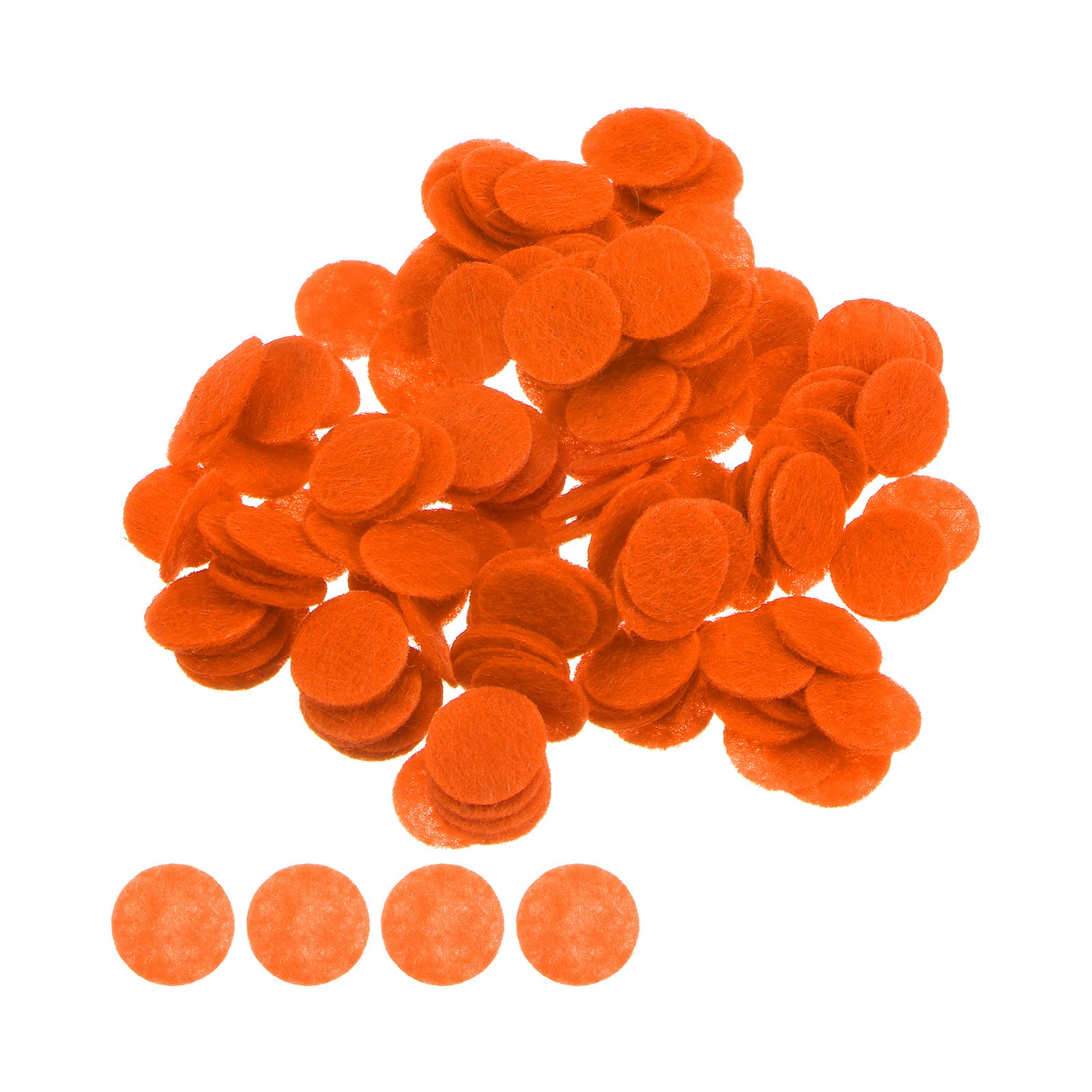 sourcing map 300pcs Round Felt Circles, 50mm 2" Pre Cut Craft Pads Non-Woven Mini Felt Fabric Circle for DIY Sewing Handcraft Cutting Projects Craft Finishing, Orange