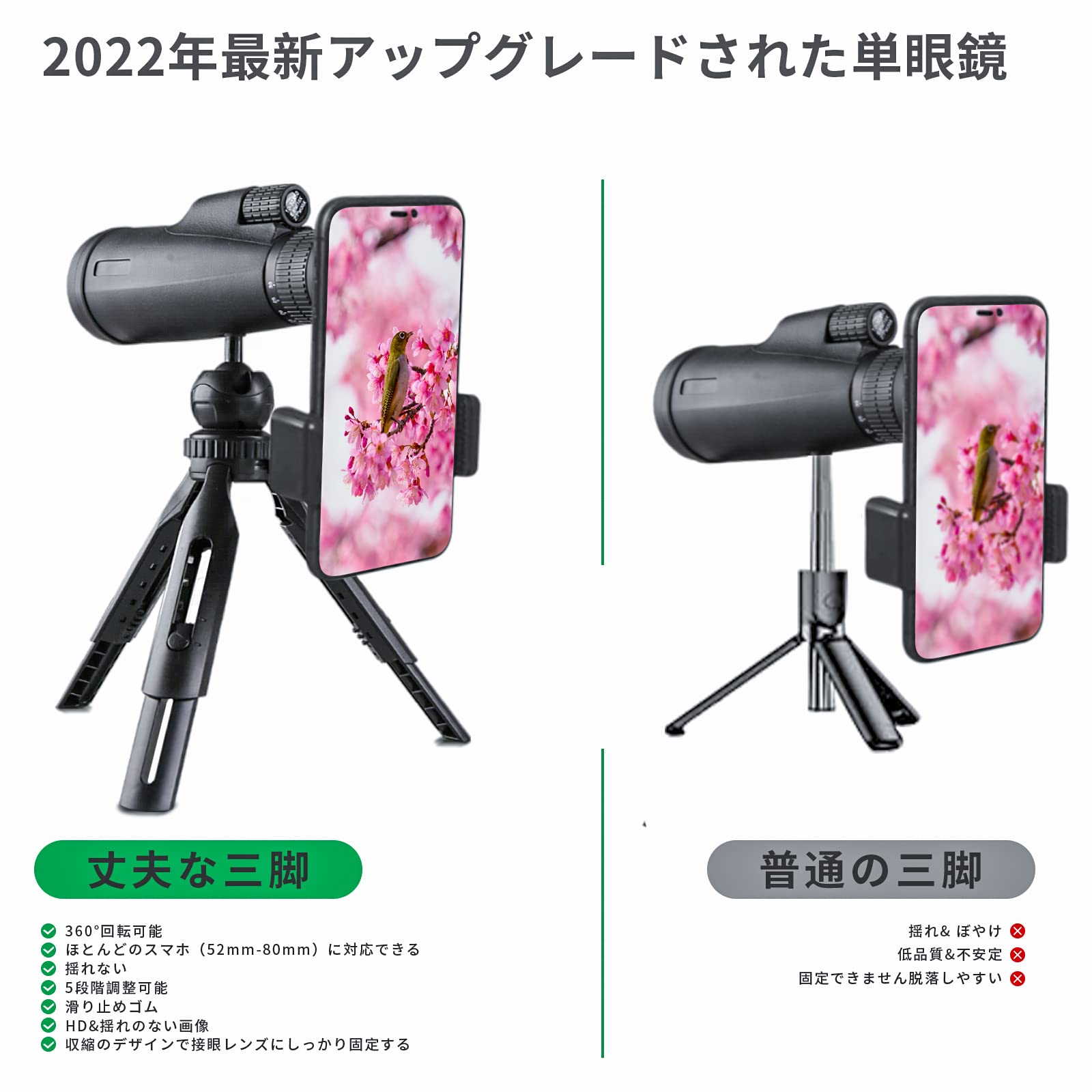 Amazon | GAGAAL 単眼鏡 望遠鏡 10-30X50 単眼望遠鏡 単眼きょう 高 