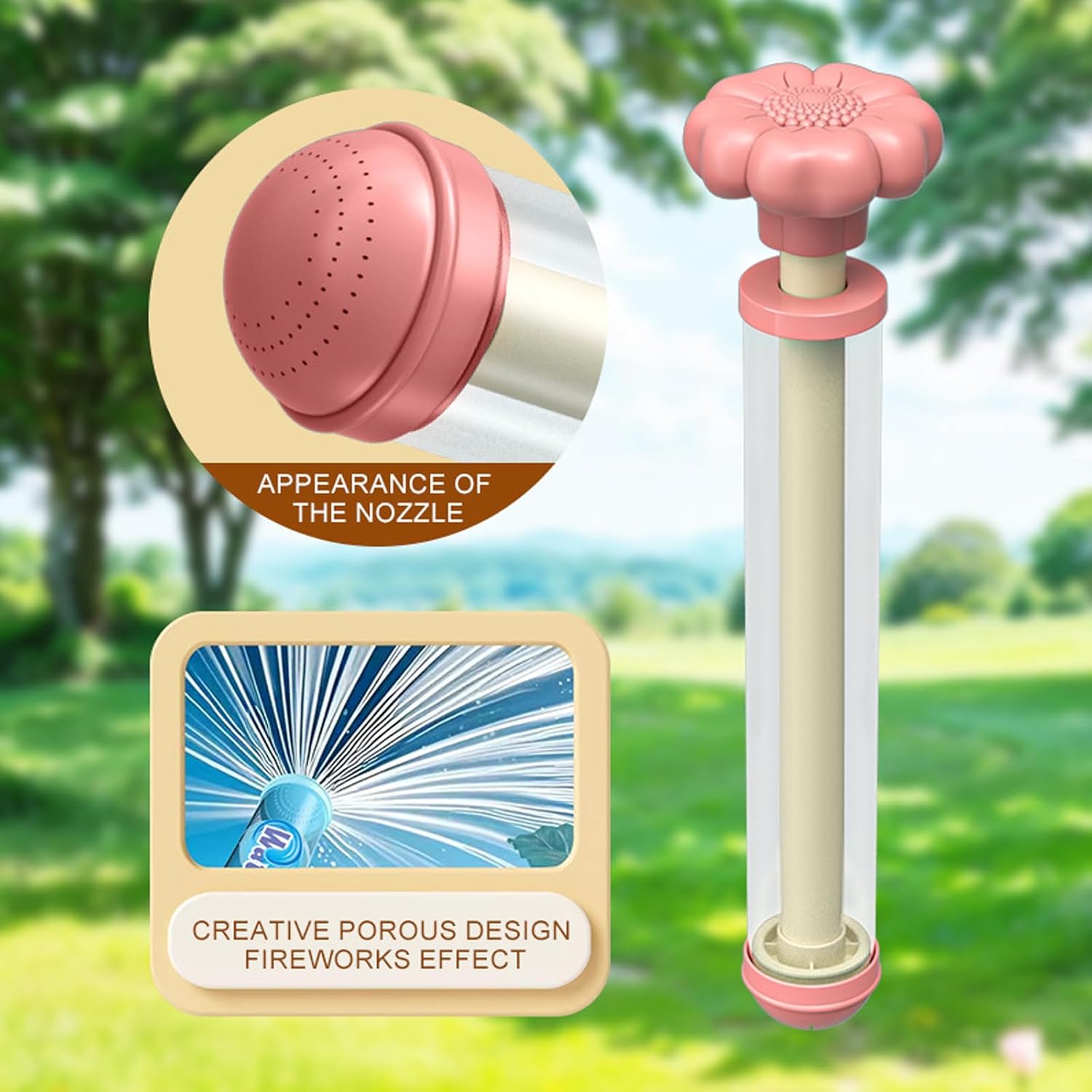 Firework Water Gun,Romantic Firework Style Water Spray Toy,2 pcs Firework Water Guns Toy for Couples,Pressure Pull-Out Sprinkler Spray Toys for Bathing,Pool, Party Enjoying Fun - Image 5