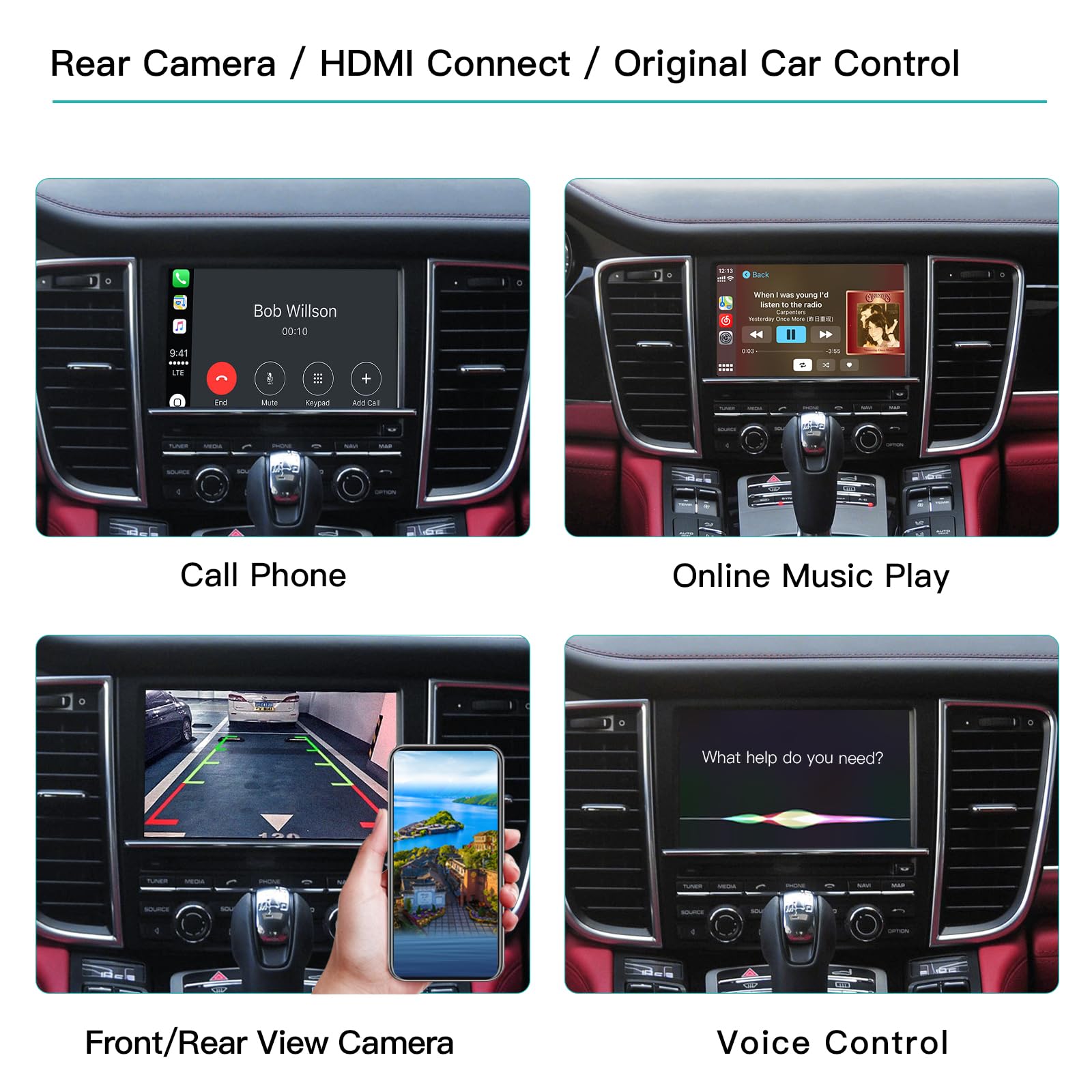 Wireless Carplay Module for Porsche PCM3 1 Cayenne Macan 911 Panamera Bosxter Android Auto Car Accessories — view 4