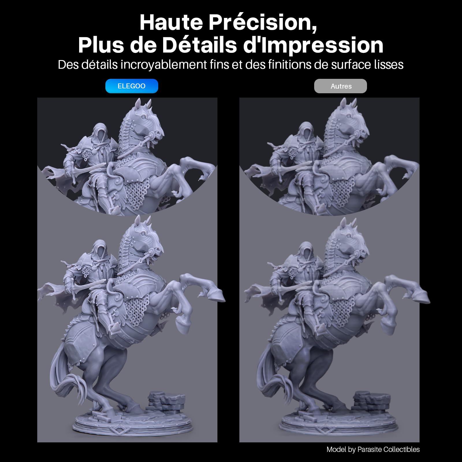 ELEGOO Résine Imprimante 3D Lavable à l'Eau 2.0, Gris 2000g, Durcissement Rapide pour LCD/DLP/MSLA, UV 395-405 nm