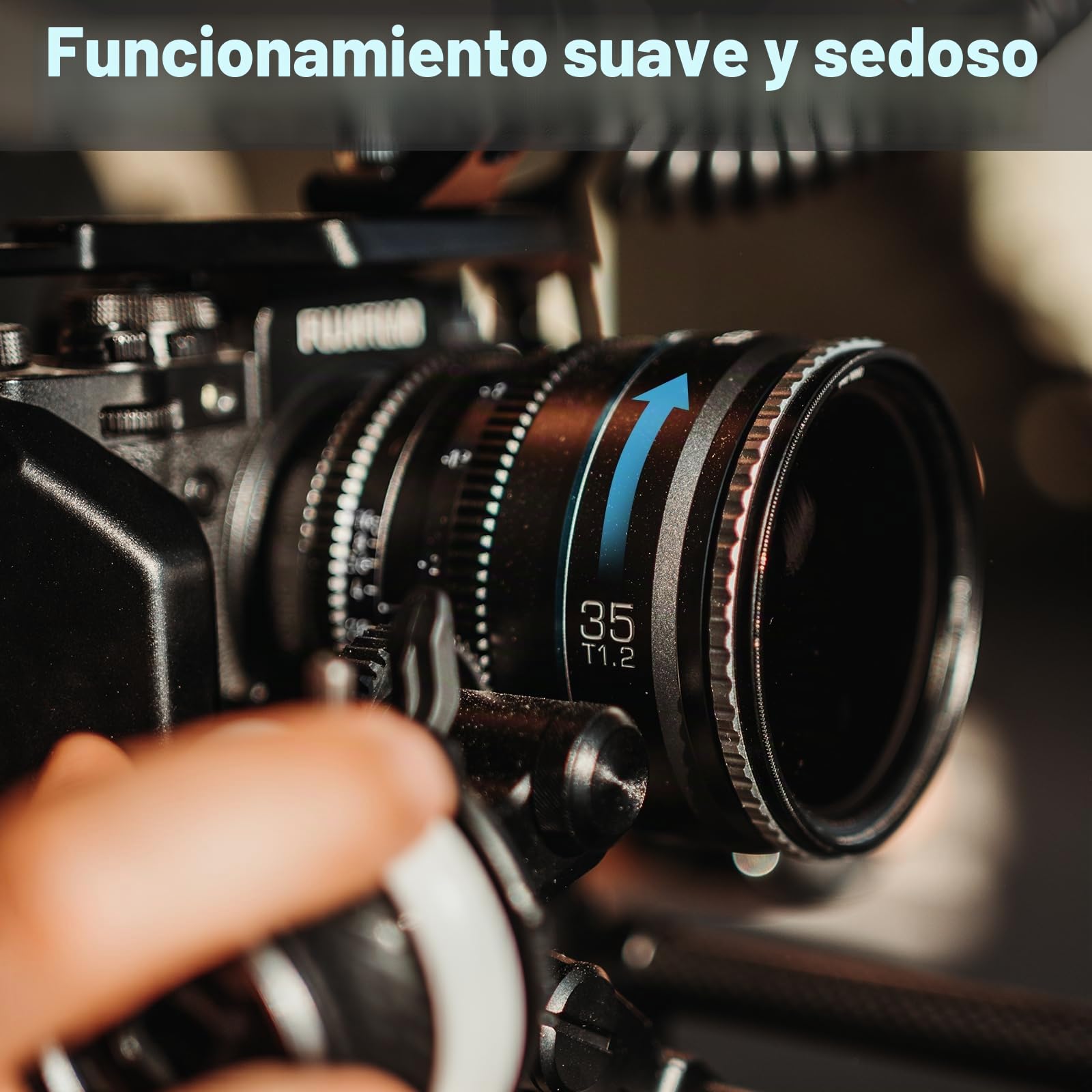 SIRUI Night Walker 35mm Lente de Cine S35/APSC con Enfoque Manual, Lente de Gran Apertura T1.2 para RF Cameras, para Red Komodo, R7, R10, C70, R50 (MS35R-B, RF, Negro)
