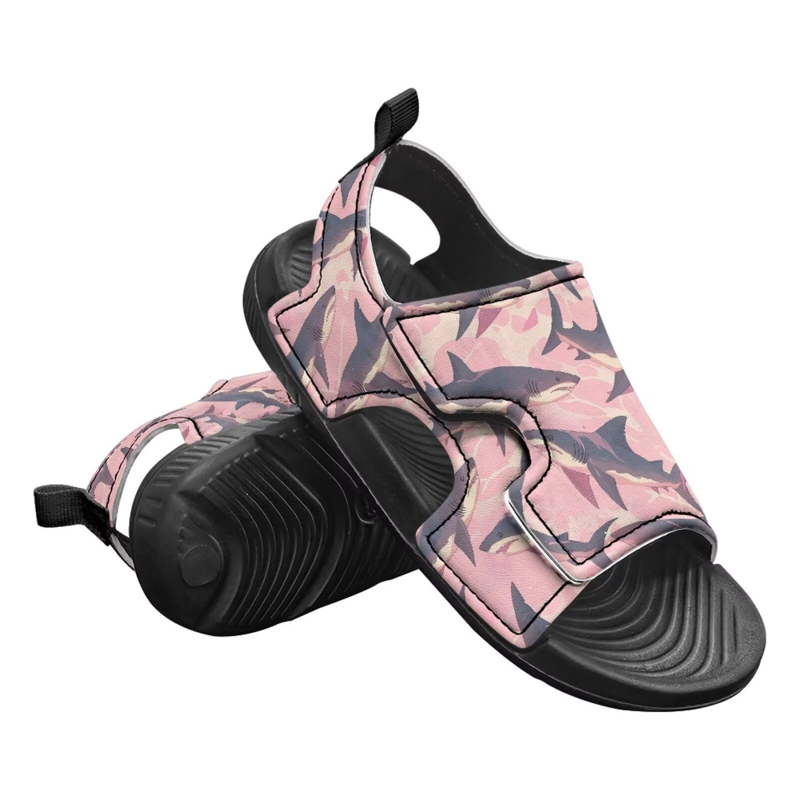 Pxjivorg Children's Shark Sandal Girls Toddler Cute Cartoon Open Toe Sandals Buffering Thick Bottom Beach Pool Shoes US Size Toddler 8.5