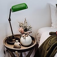 Vista 7 de Lurrose Cristal verde de los banqueros de la lámpara de la pantalla de reemplazo de la pantalla de los banqueros de la lámpara del escritorio