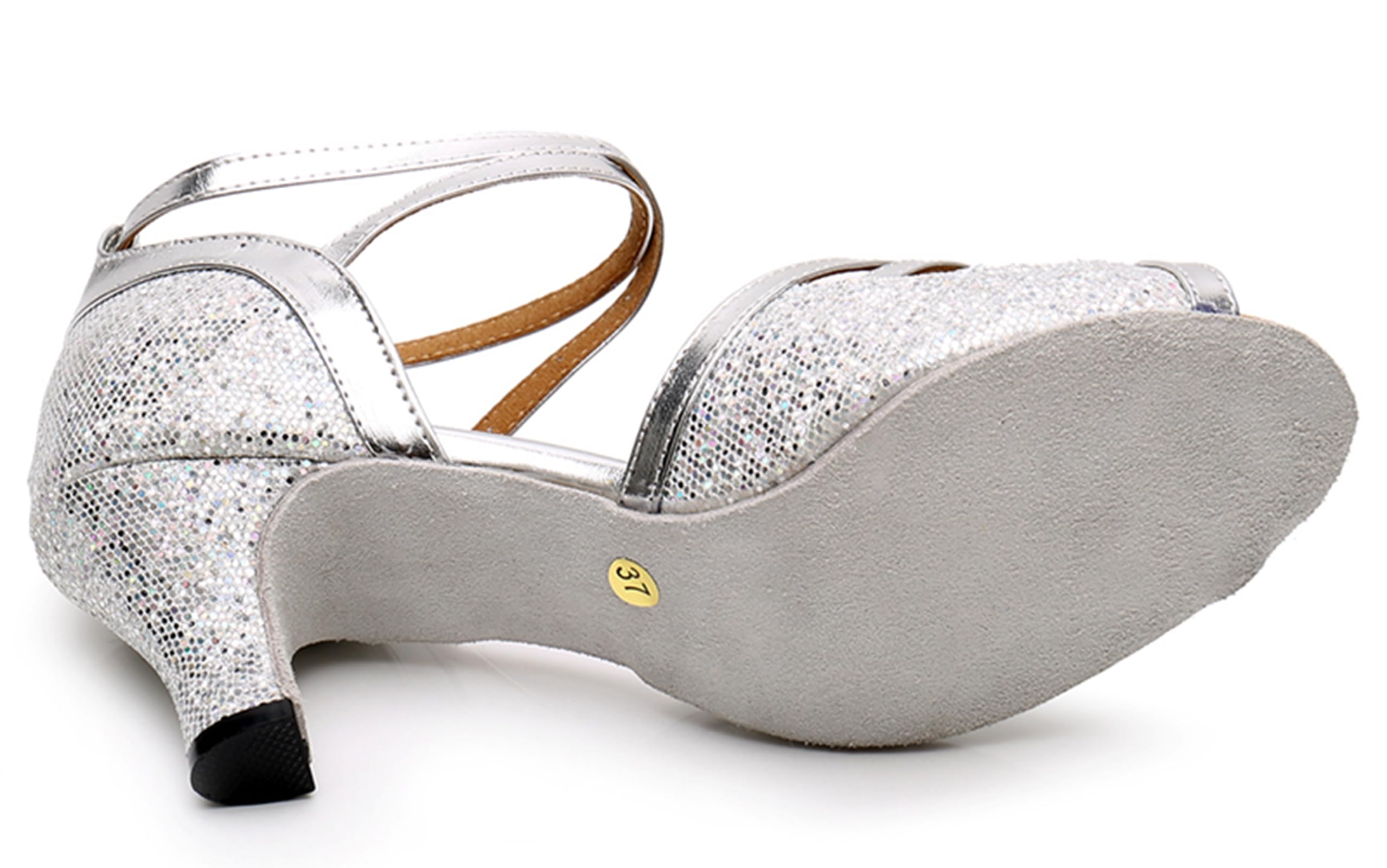 Bequem Frauen Latin Salsa Schuhe Glitzer Abend Hochzeit Sandalen
