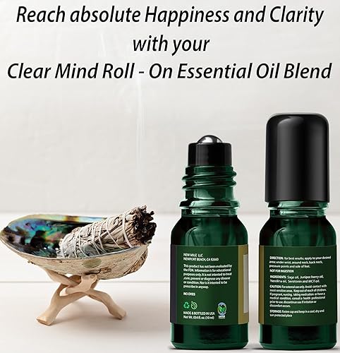 Miniatura 6 de Alivio del estrés Roll On Aceite Esencial Sage Enebro Berry Protección de limpieza de energía espiritual Destress sin humo, manchas calma,
