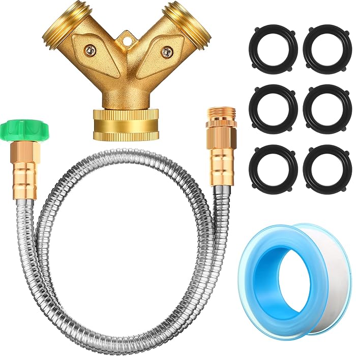 Buy Stainless Steel Garden Hose 3 Feet Expandable Water Hose with Brass