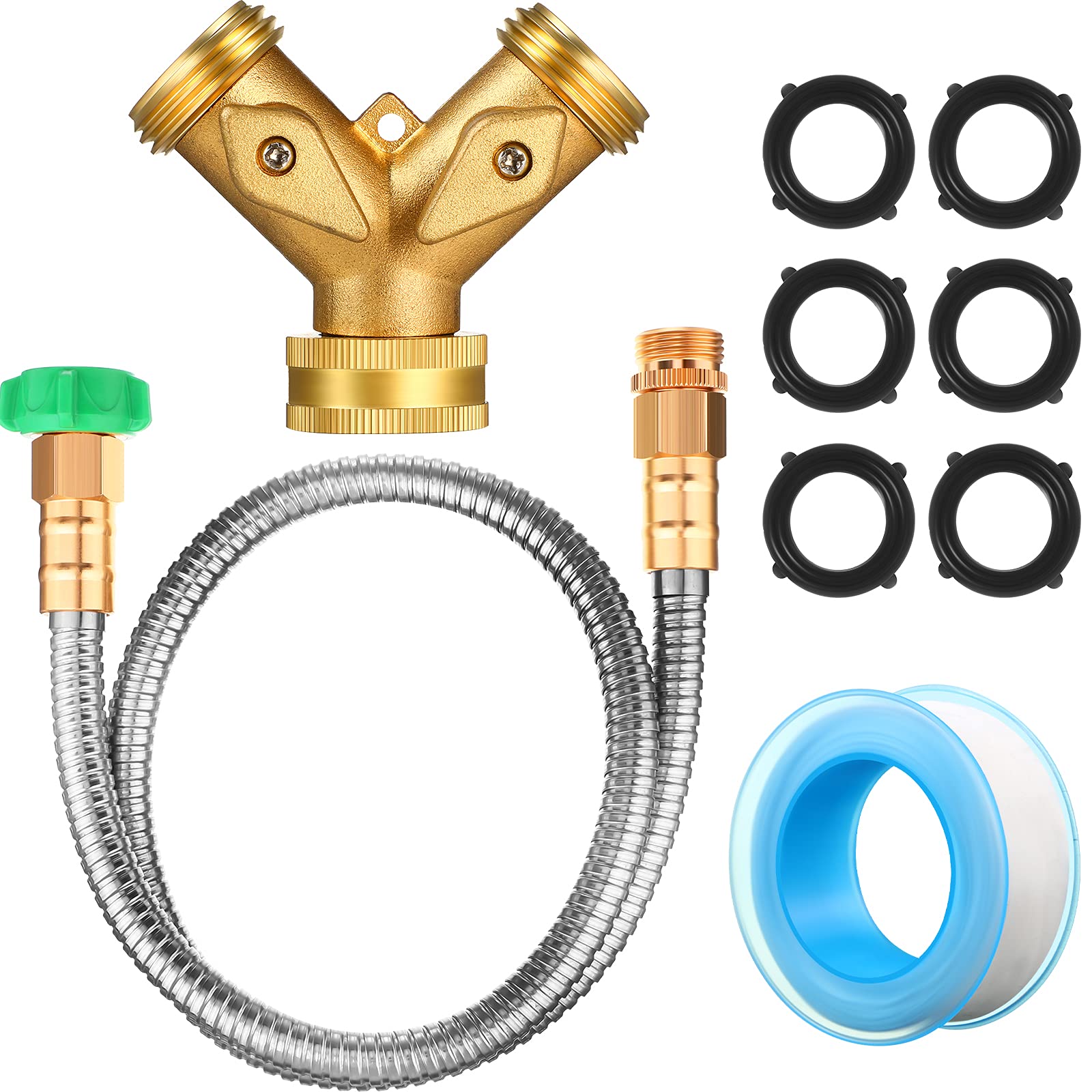 Buy Stainless Steel Garden Hose 3 Feet Expandable Water Hose with Brass