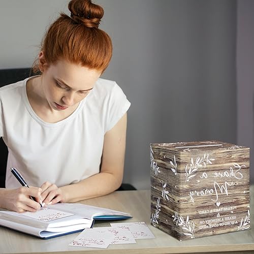 Miniatura 7 de 50 tarjetas de memoria para colecciones de vida, caja de tarjetas de memoria para ideas de invitados, funeraria, graduación, boda, despedida de