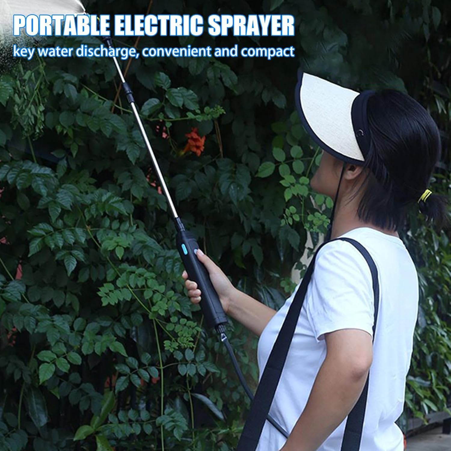 Type-C 電動ポータブル水噴霧器 - 適応ノズルマルチノズルガーデンヤード噴霧器 | 清掃、肥料、灌漑、燻蒸、樹木のメンテナンス