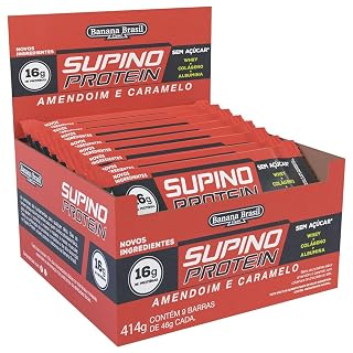 Banana Brasil Supino Protein Amendoim com Caramelo — 9 unidades de 46 g