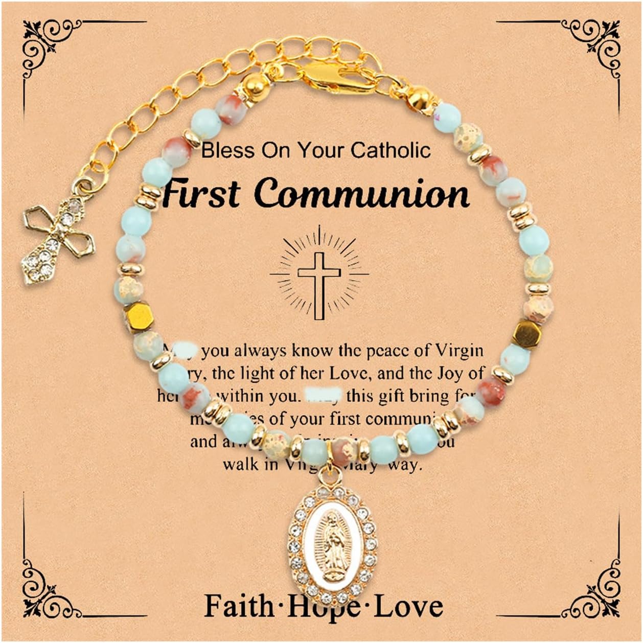 Virgen De Guadalupe Gold Plated Beaded Bracelet: A Symbol of Faith, Hope, and Love Virgen De Guadalupe Gold Plated Beaded Bracelet: A Symbol of Faith, Hope, and Love