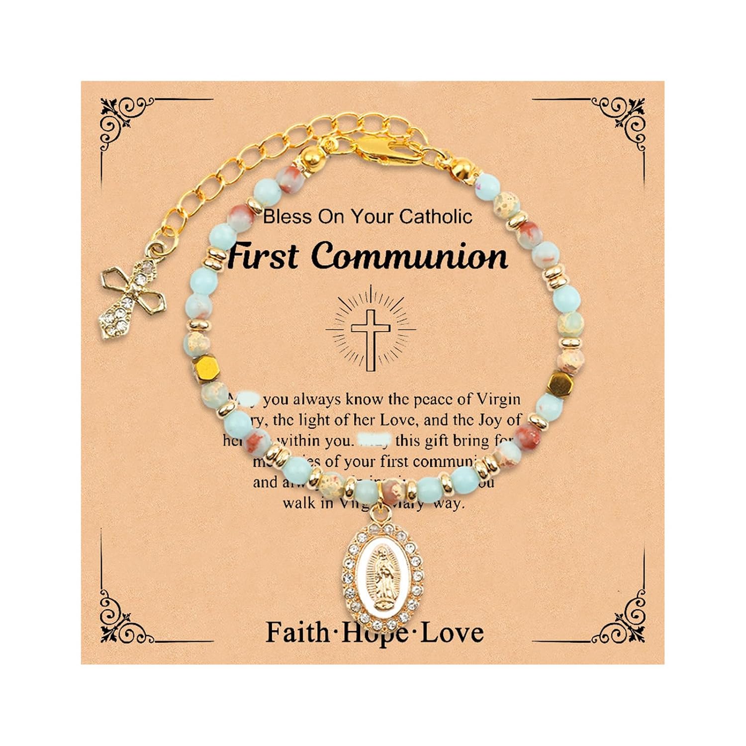 Catholic Bracelet for Women Gold Plated