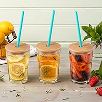 Vista 2 de 8 unids tarro de bambú tapa botella cubierta de bambú frasco sellado tapa botella para vidrio s s sellador